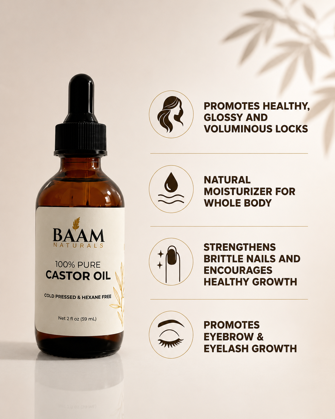 100% Pure Castor Oil – 2 oz